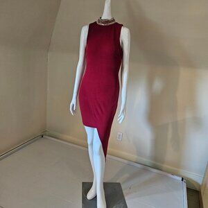 Bebe beautiful red sequined collar dress size S